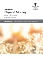 Flyer Flyer der Ordenswerke über die Palliative Pflege und Betretung.